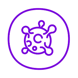 Schematische Darstellung eines Virus