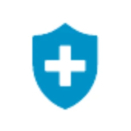 Blue color shield icon