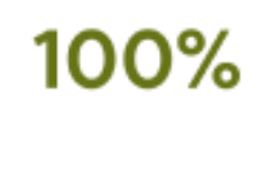 Icon displaying '100%' in green, symbolizing full efficacy