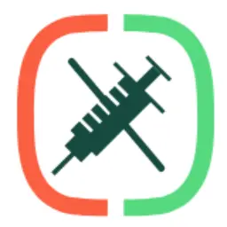 Icon showing a syringe and molecular structure
