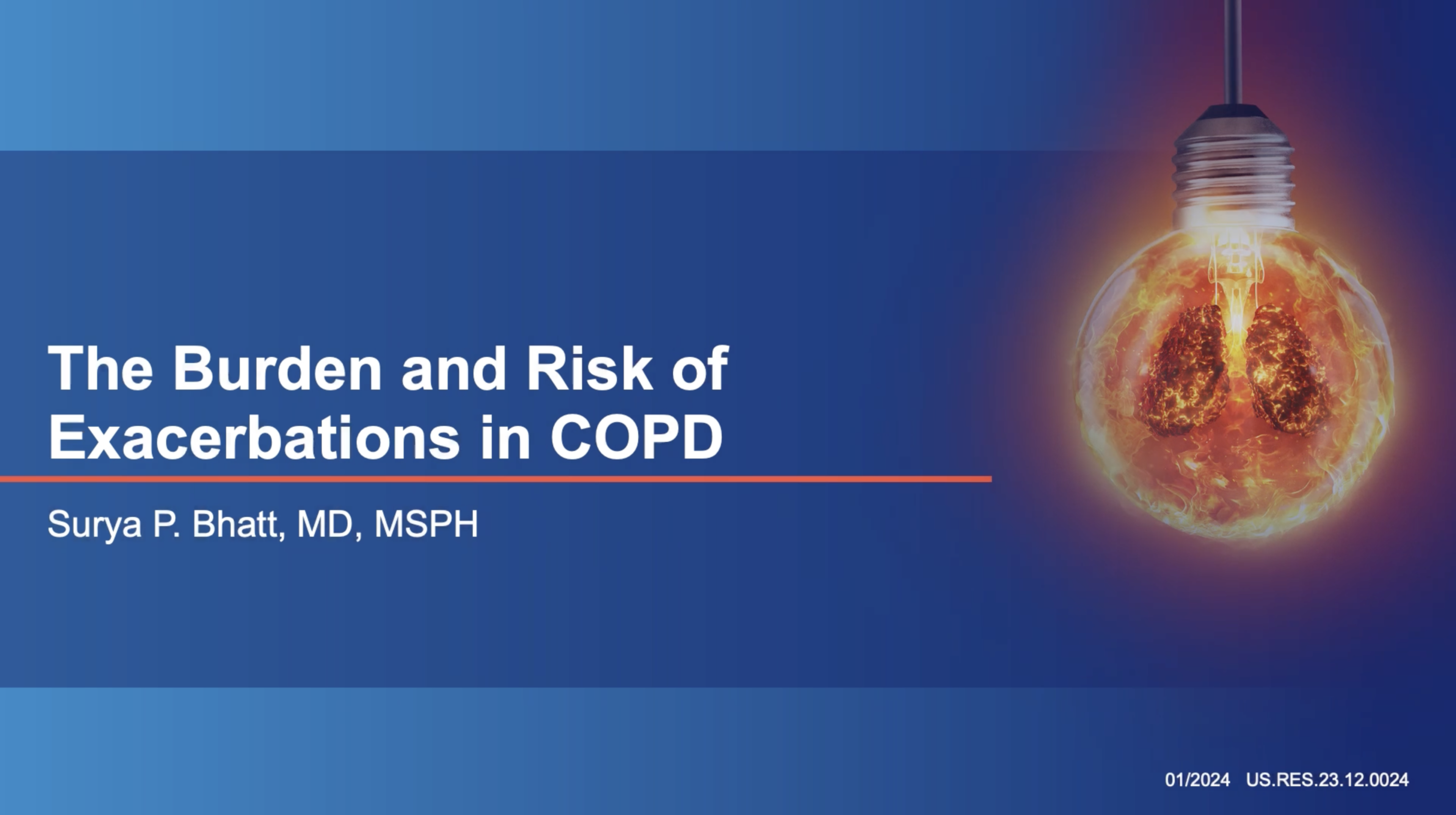 The burden and risk of exacerbations in COPD