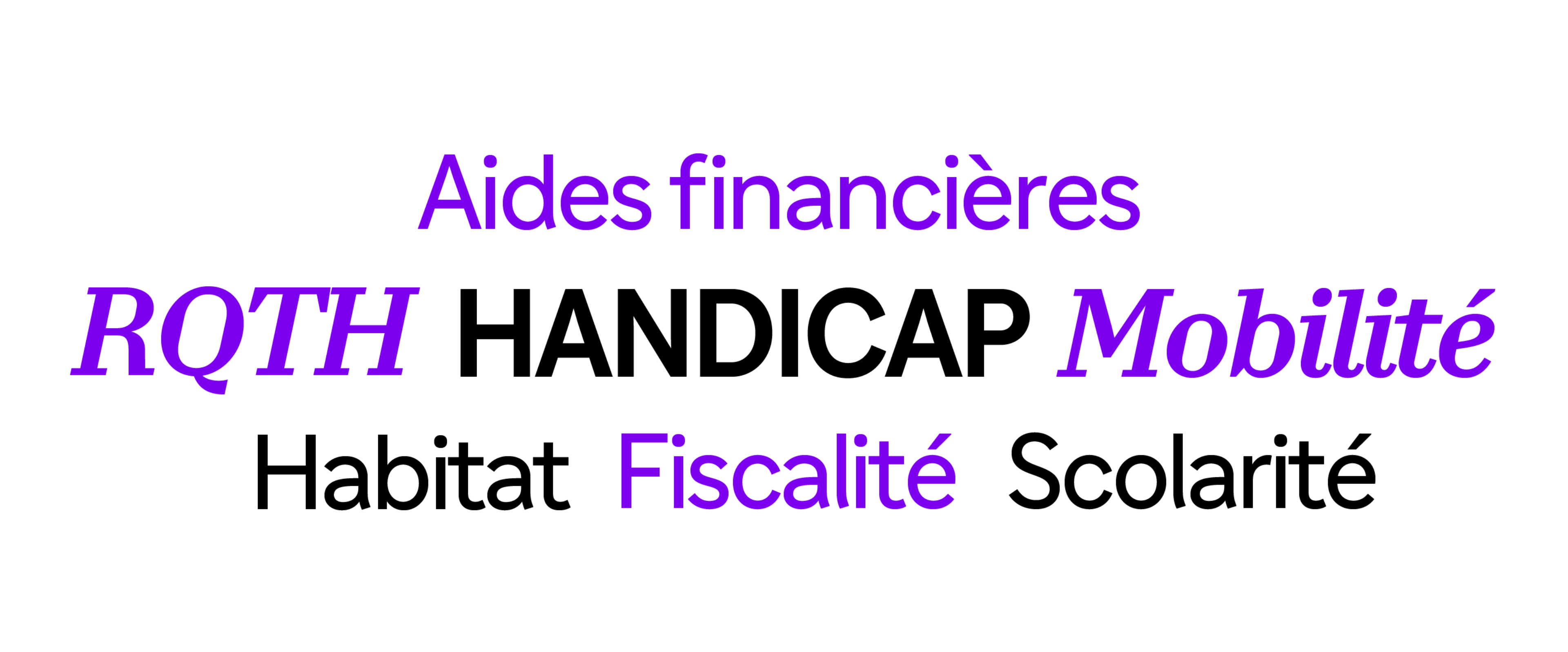 aides financières, RQTH, handicap, mobilité, habitat, fiscalité, scolarité