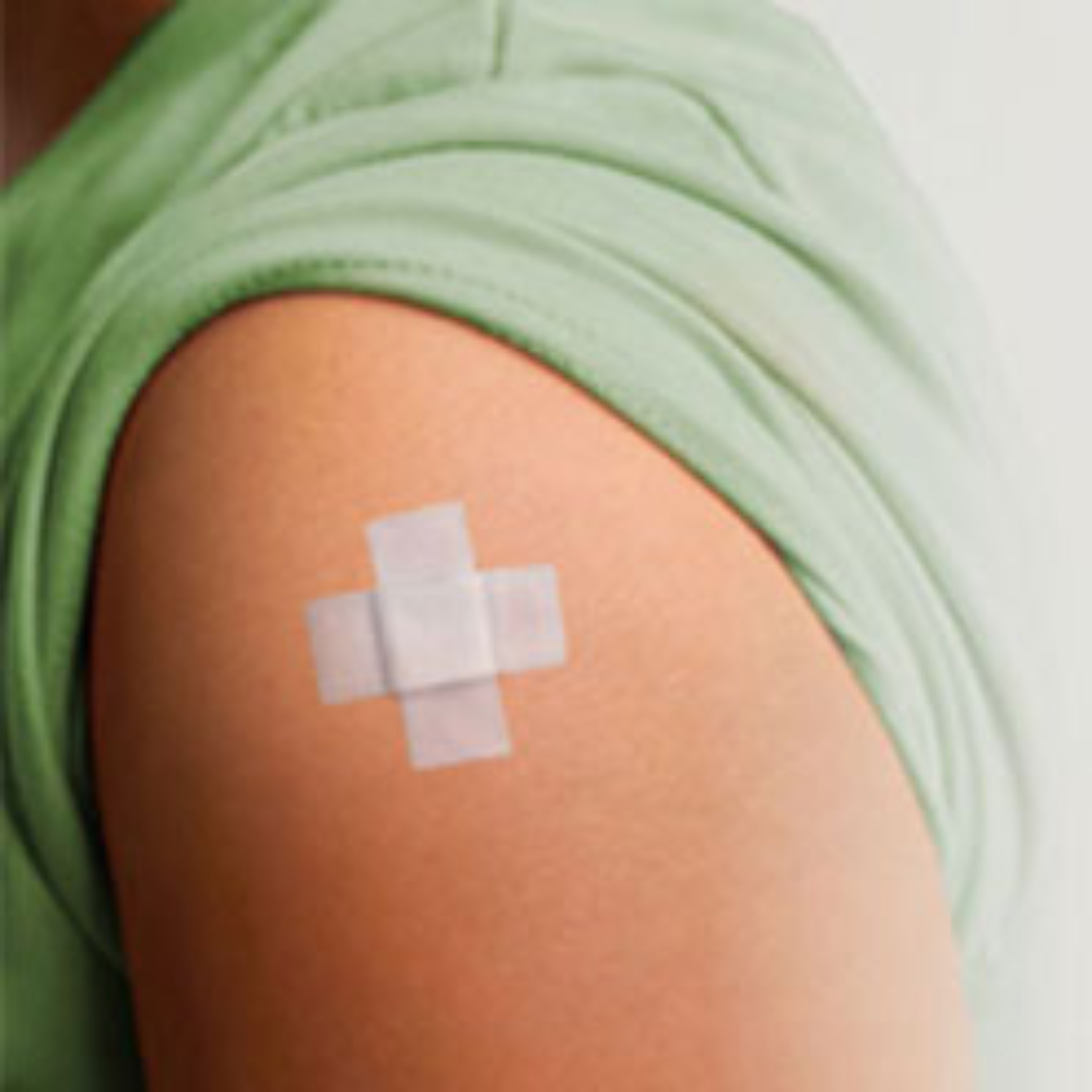 Bandage sur un bras.