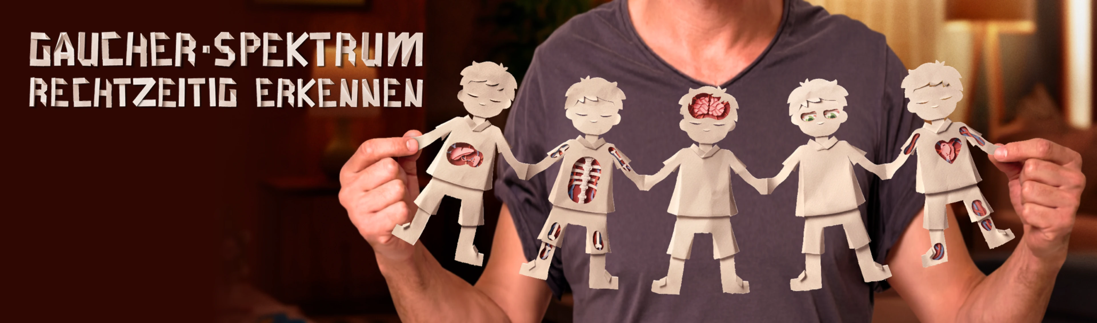 Morbus Gaucher Krabkheitsverlauf Paperdolls mit Symptomen
