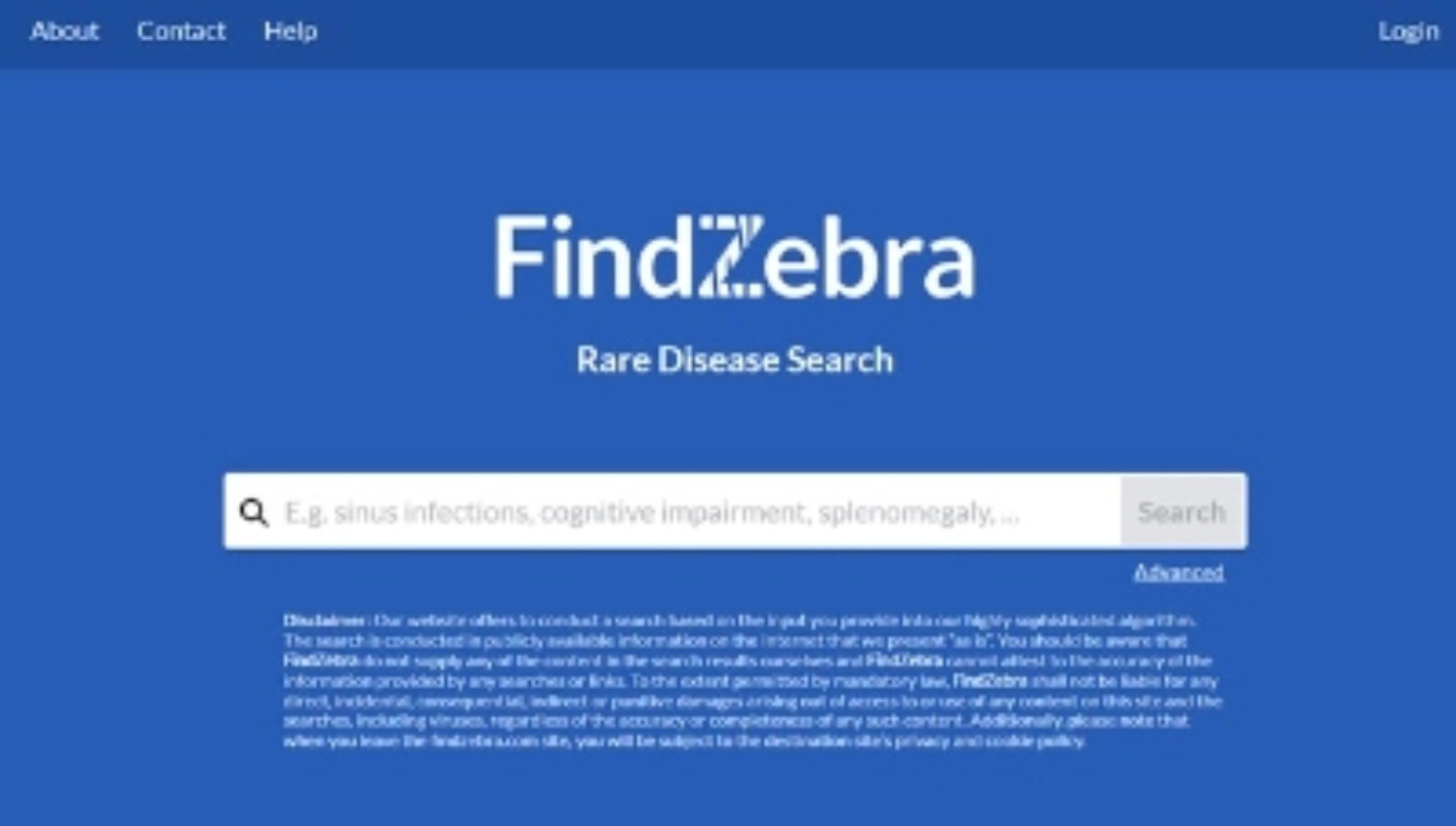 Suchleiste KI Symptom-Checker FindZebra 