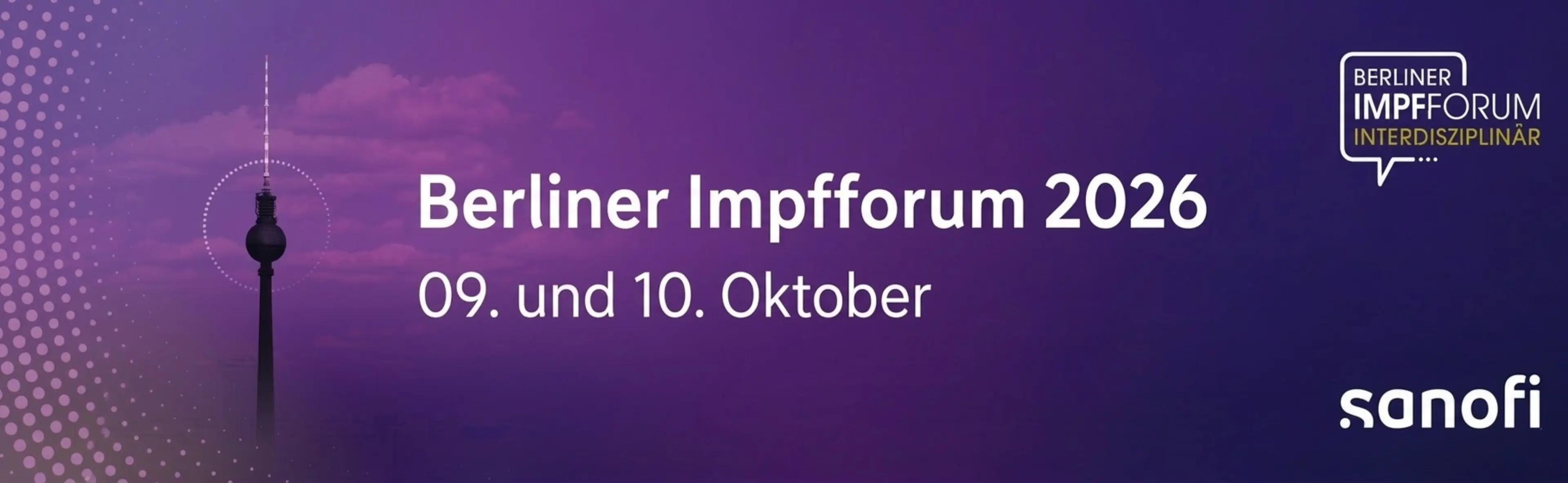 Berliner Impfforum 2026 interdisziplinär am 9. und 10. Oktober