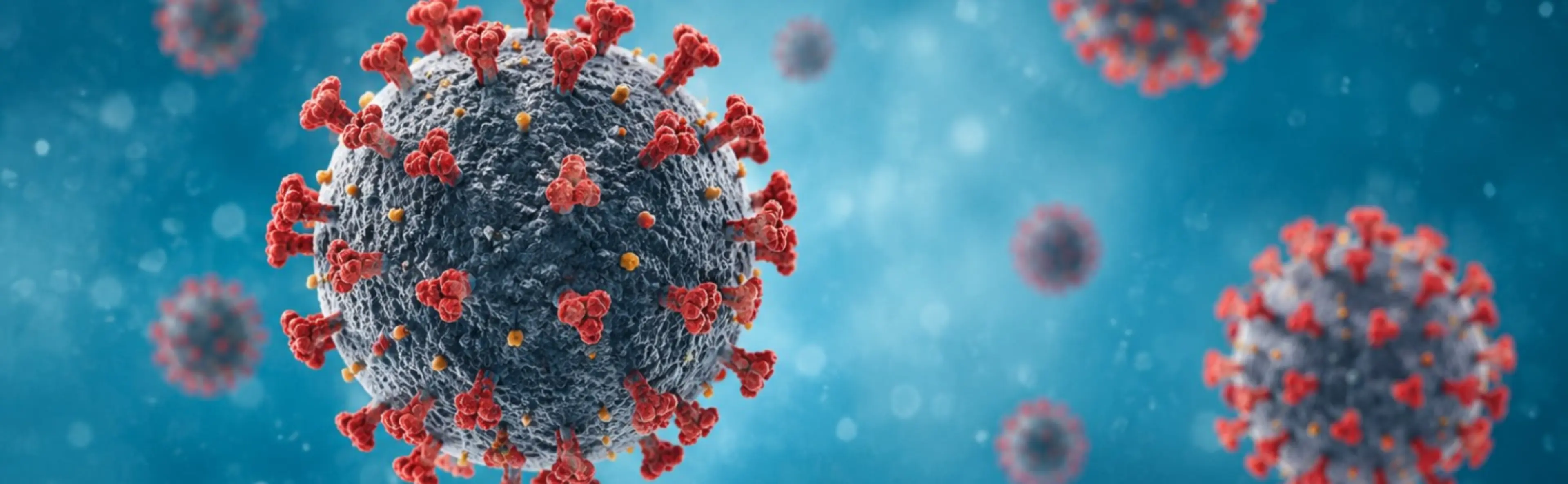 3D-Darstellung eines COVID-19-Virus