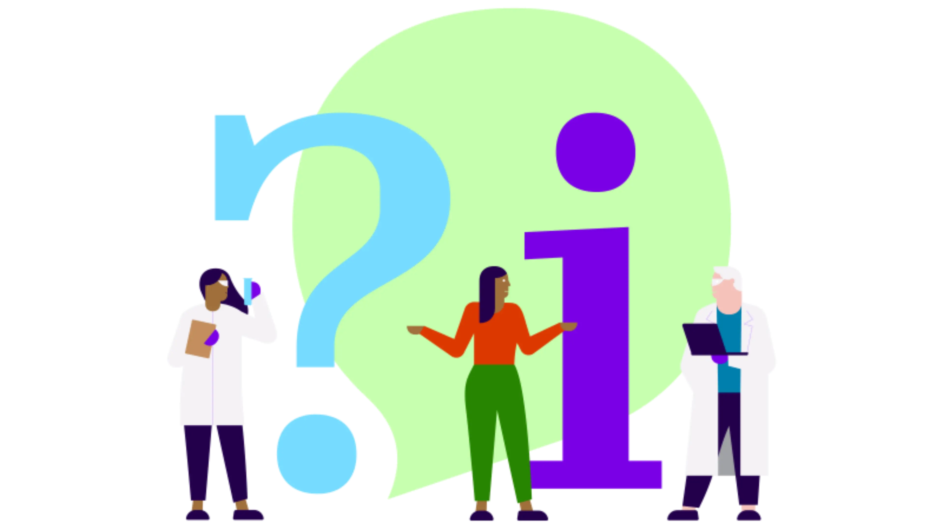 Illustration von Wissenschaftlern und Medizinern