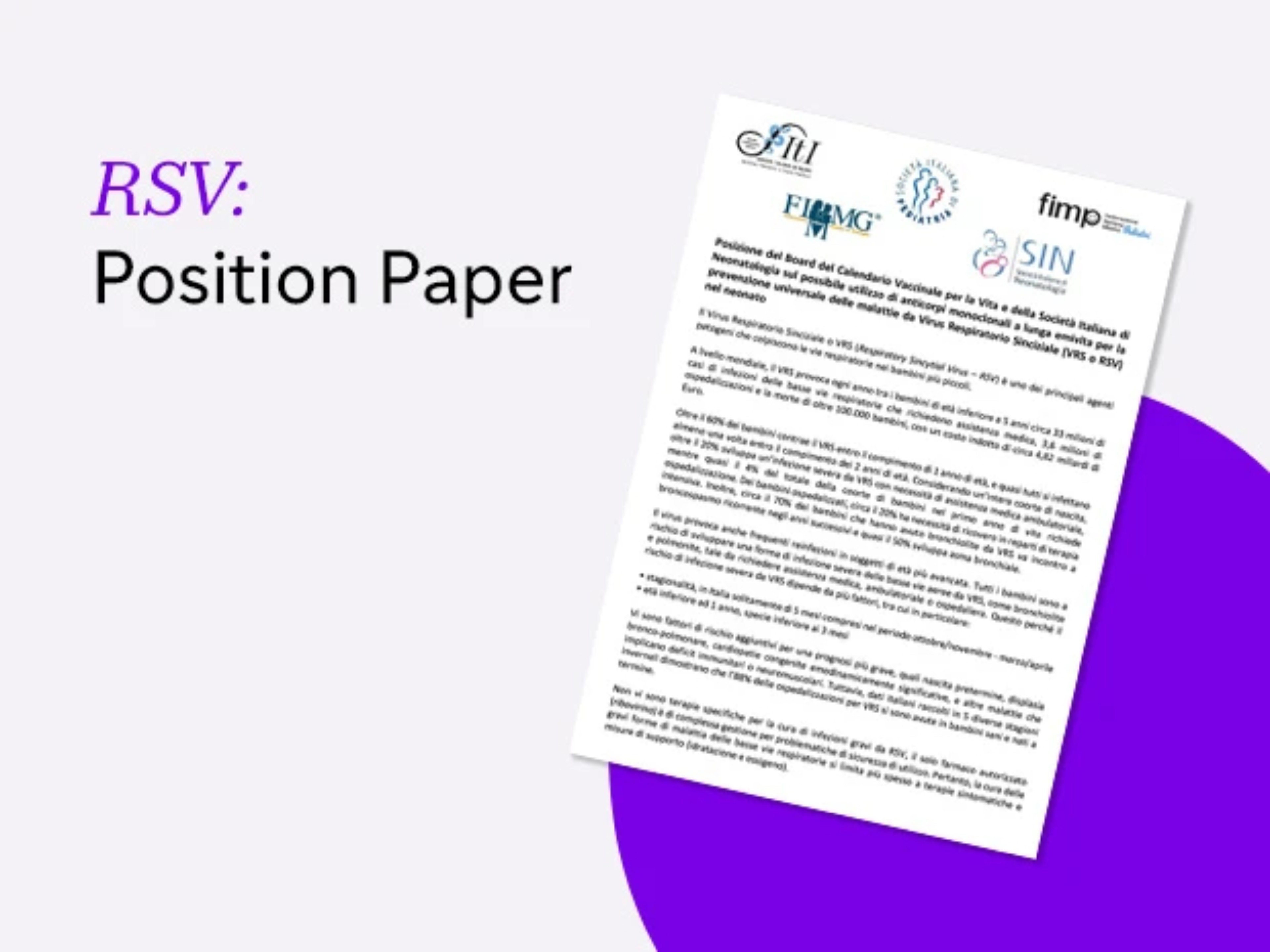Immagine RSV Position Paper