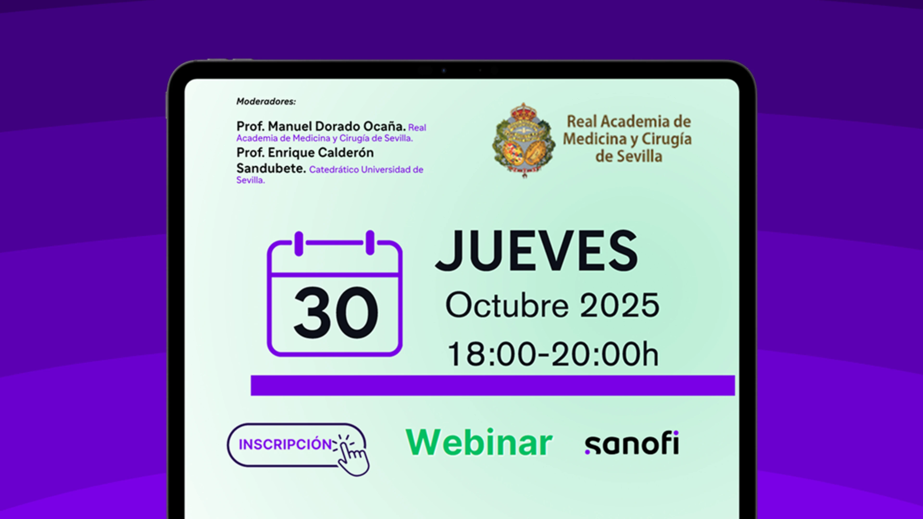 Webinar Sevilla: Jueves 30 de Octubre 2025 de 18 a 20h.