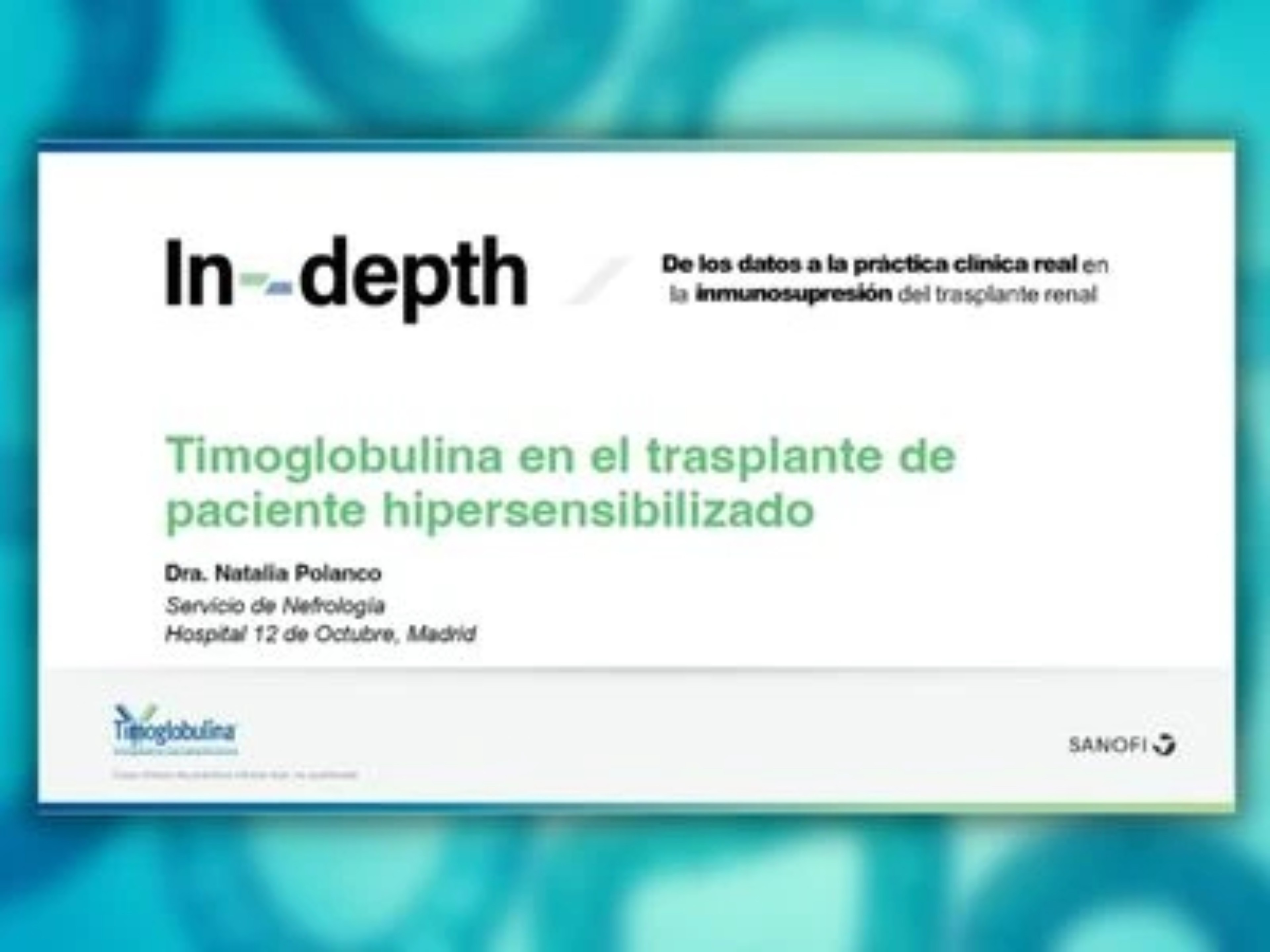 Timoglobulina en el trasplante de paciente hipersensibilizado