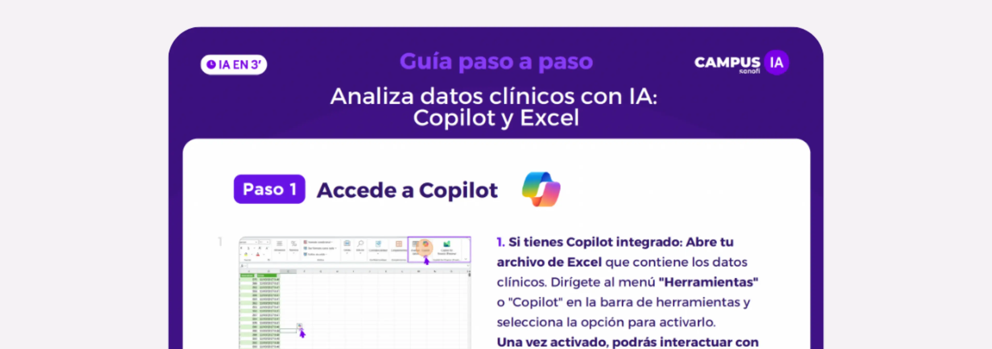 Copilot y Excel: analiza datos clínicos sin fórmulas