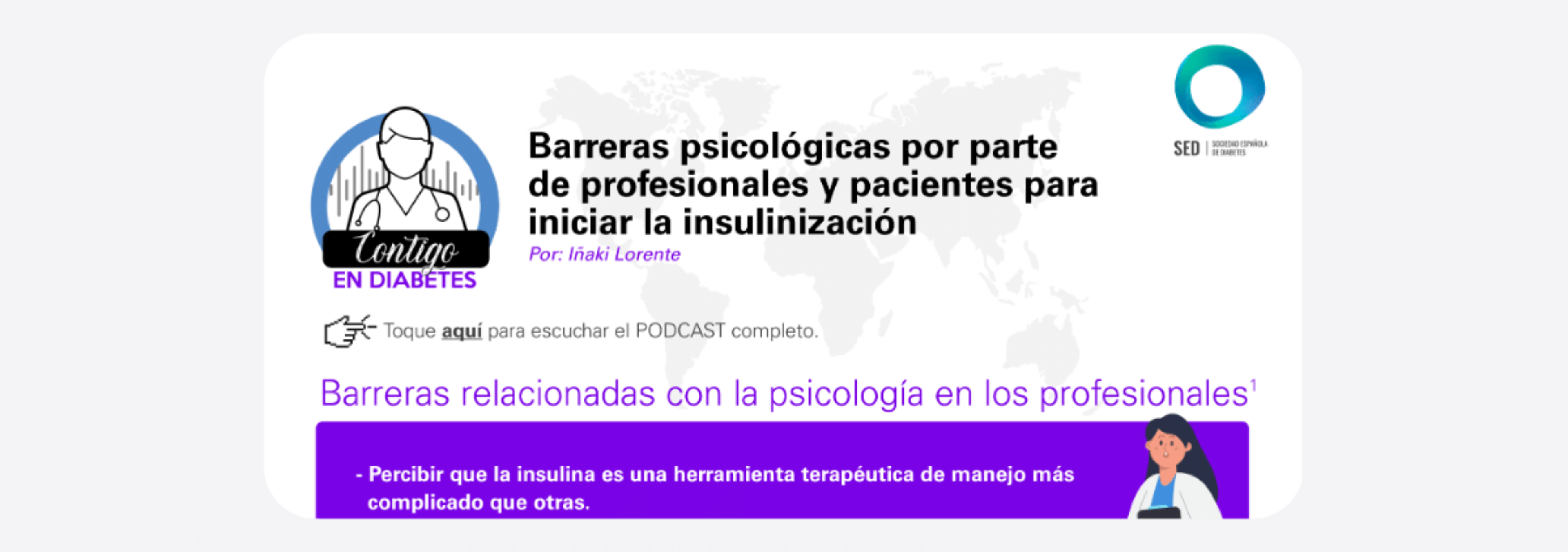 Barreras de profesionales y pacientes a la insulinización