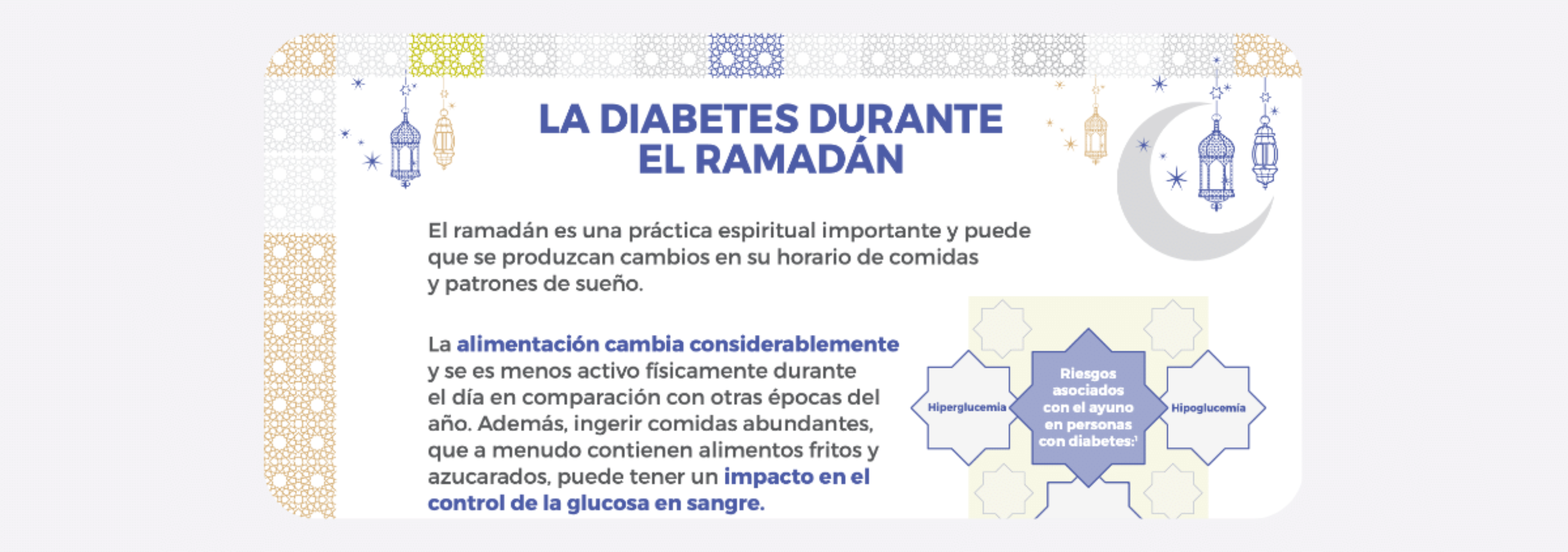 La diabetes durante el Ramadán: Para tu paciente - En castellano y árabe