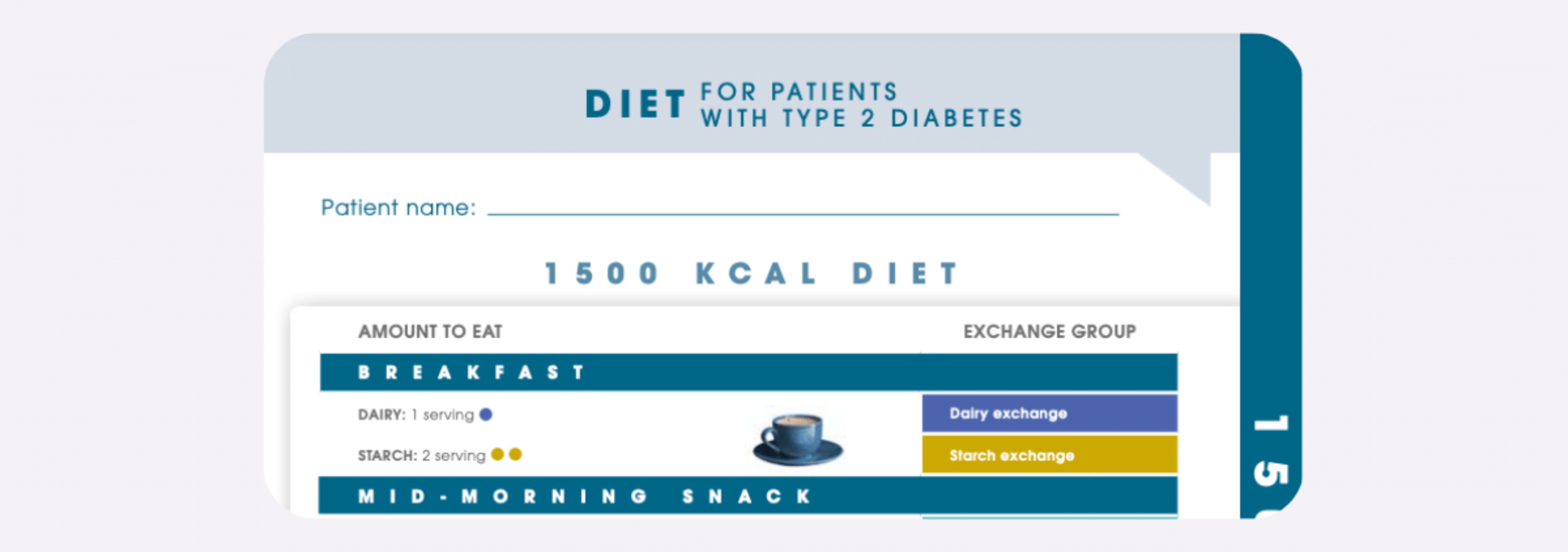 Dieta 1500 kcal - Inglés