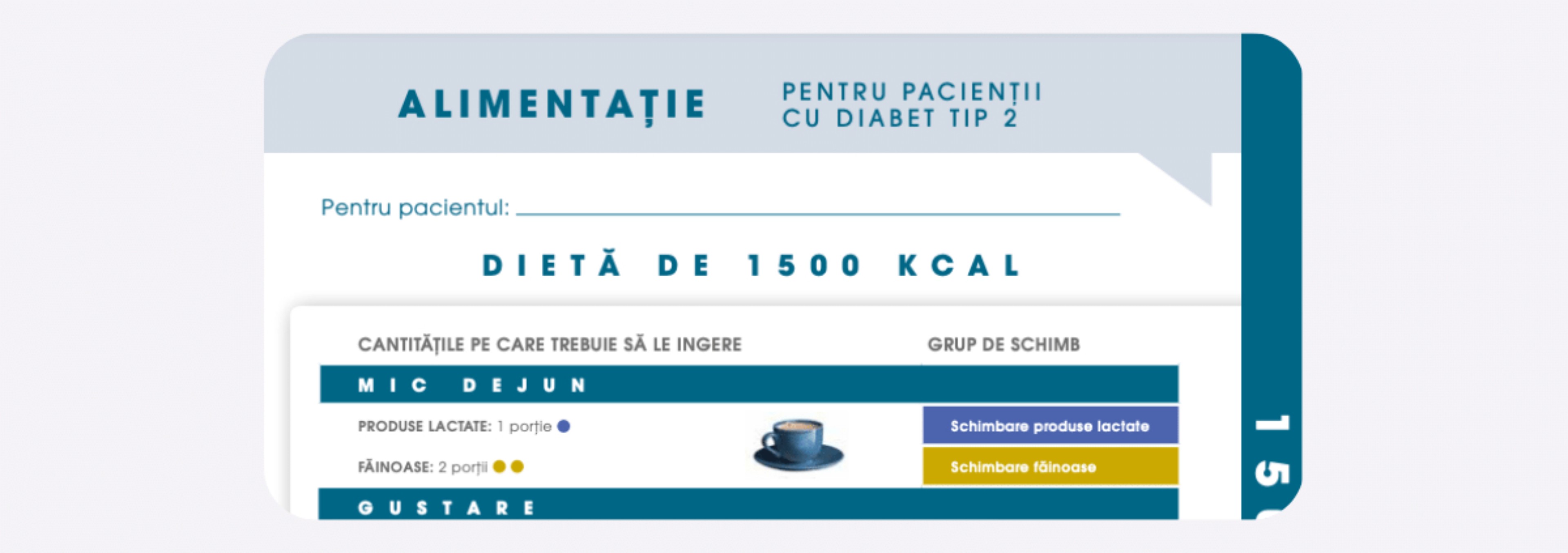 Dieta 1500 kcal - Rumano