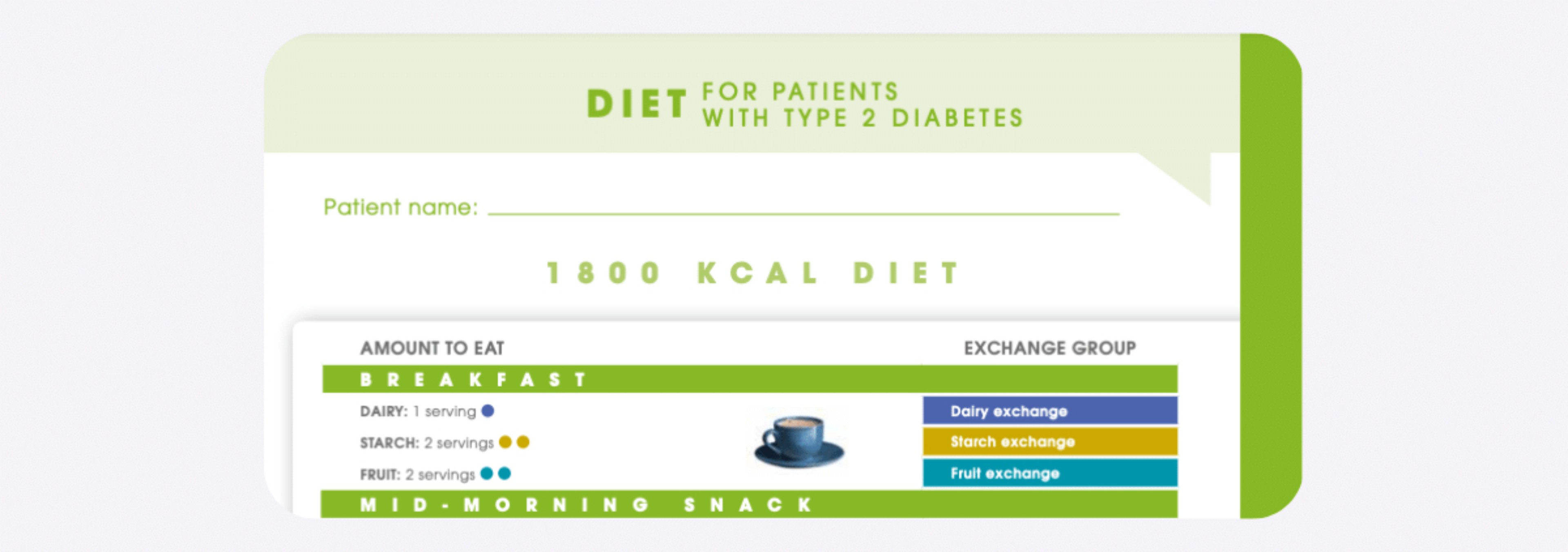 Dieta 1800 kcal - Inglés