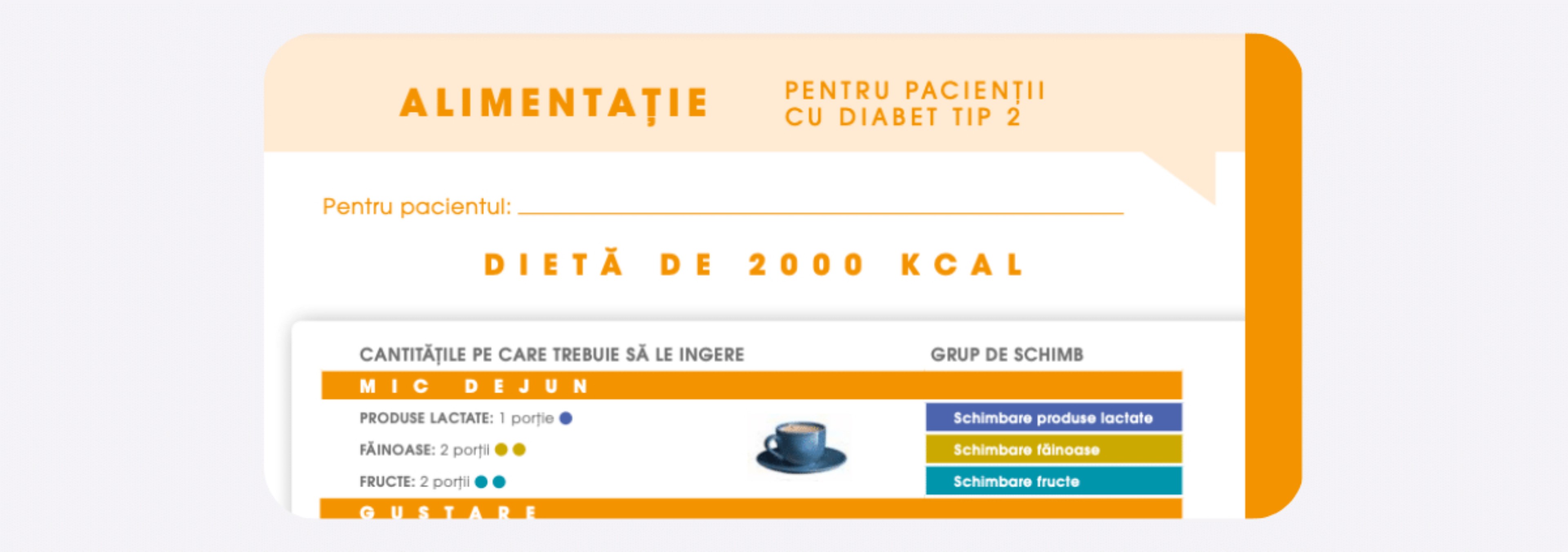 Dieta 2000 kcal - Rumano