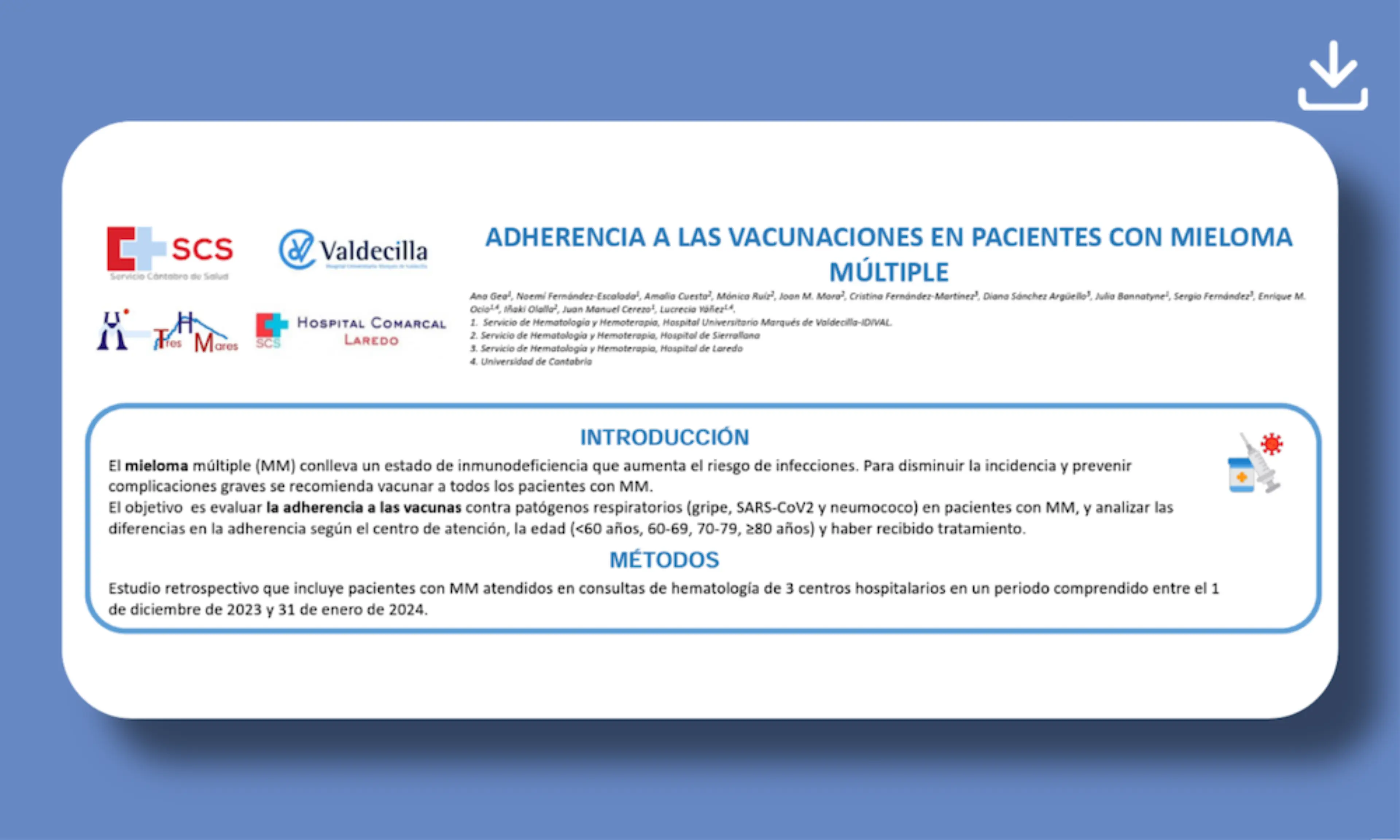 adherencia vacunación pacientes con mieloma múltiple