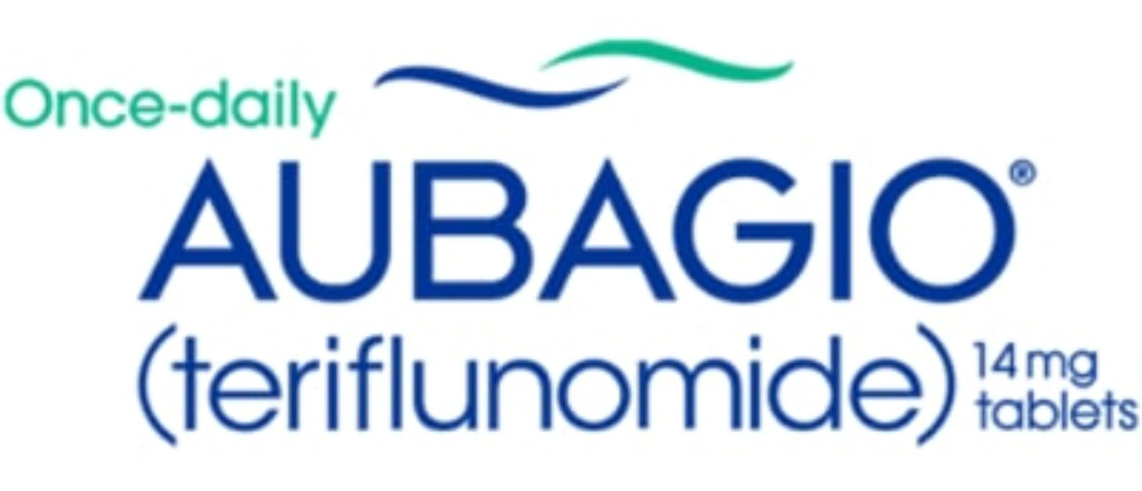  Once-daily Aubagio (teriflunomide) 14 mg tablets logo