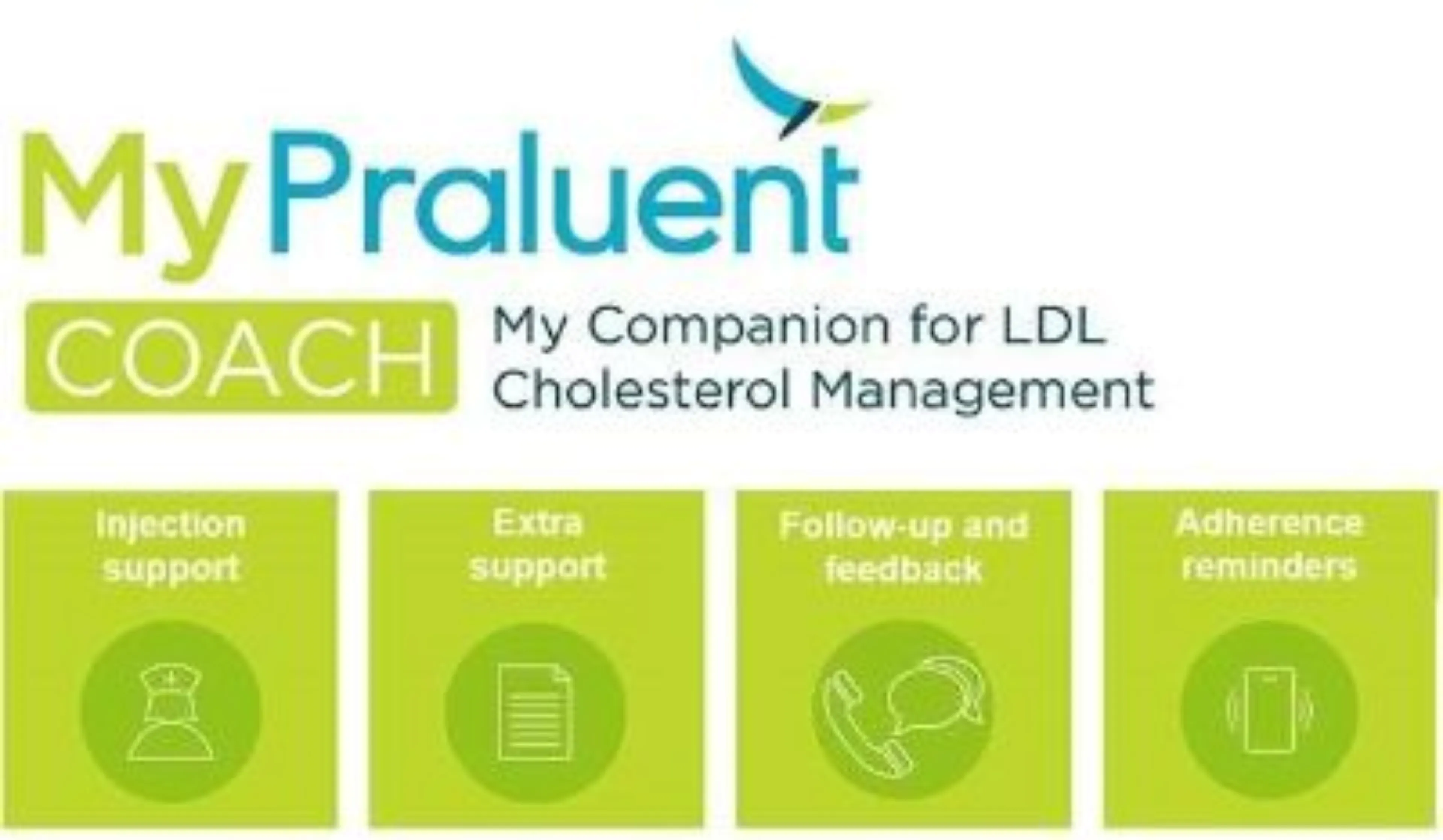 MyPraluent Coach. My Companion for LDL Cholesterol Management. Features: Injection support, Extra support, Follow-up and feed