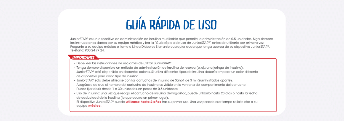 Guía rápida de uso de JuniorStar®