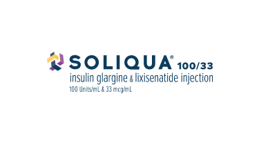 SOLIQUA® 100/33 insulin glargine and lixisenatide injection 100 Units/mL and 33 mcg/mL logo.