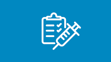 Clipboard checklist and syringe icon