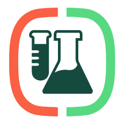 Laboratory beaker and test tube icon