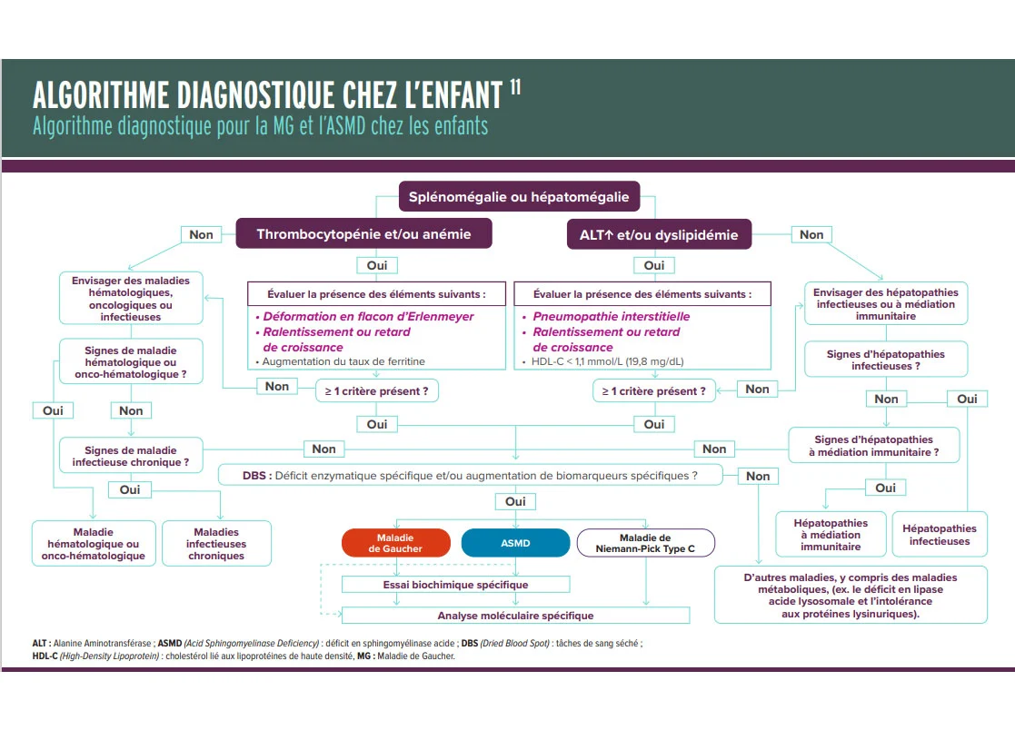 Algorithme diagnostique chez l'enfant. Algorithme diagnostique la MG et l'ASMD chez les enfants.