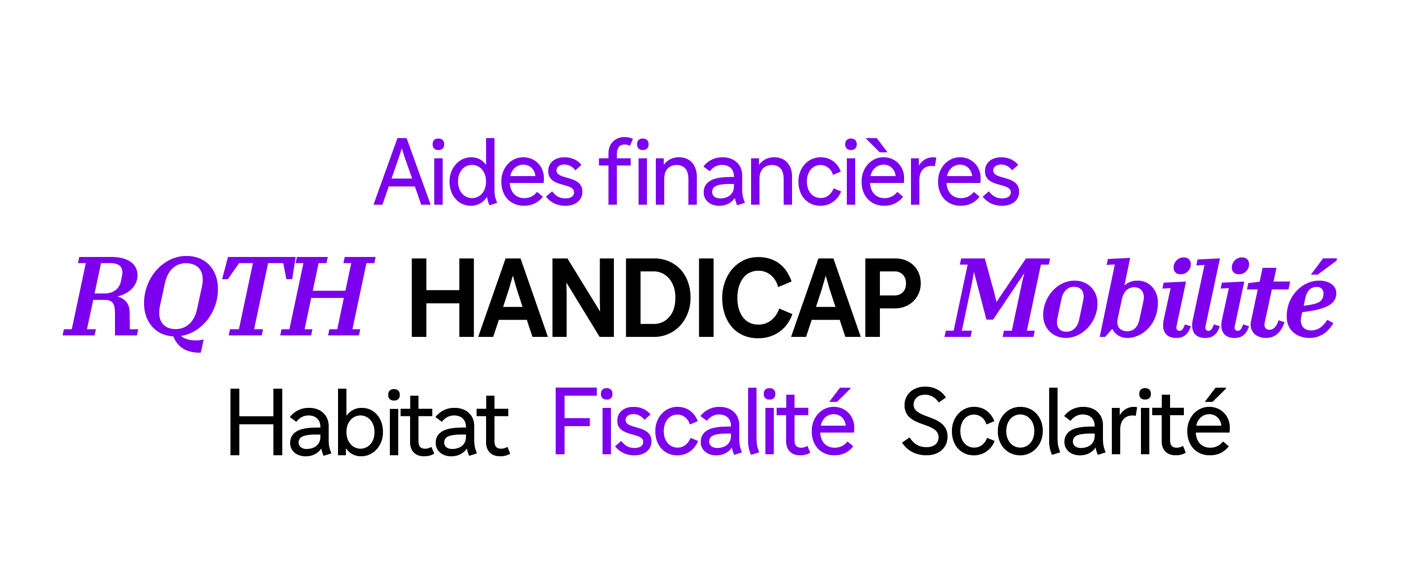 aides financières, RQTH, handicap, mobilité, habitat, fiscalité, scolarité