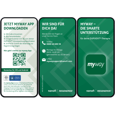 MyWay App Flyer Klappkarte