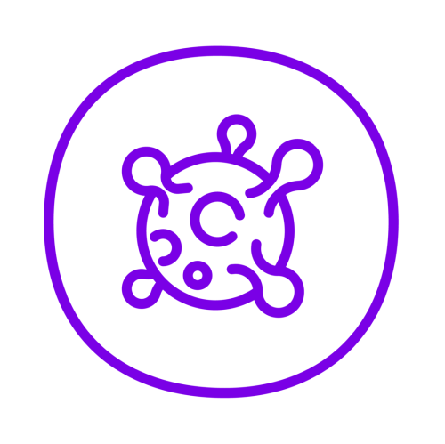 Schematische Darstellung eines Virus