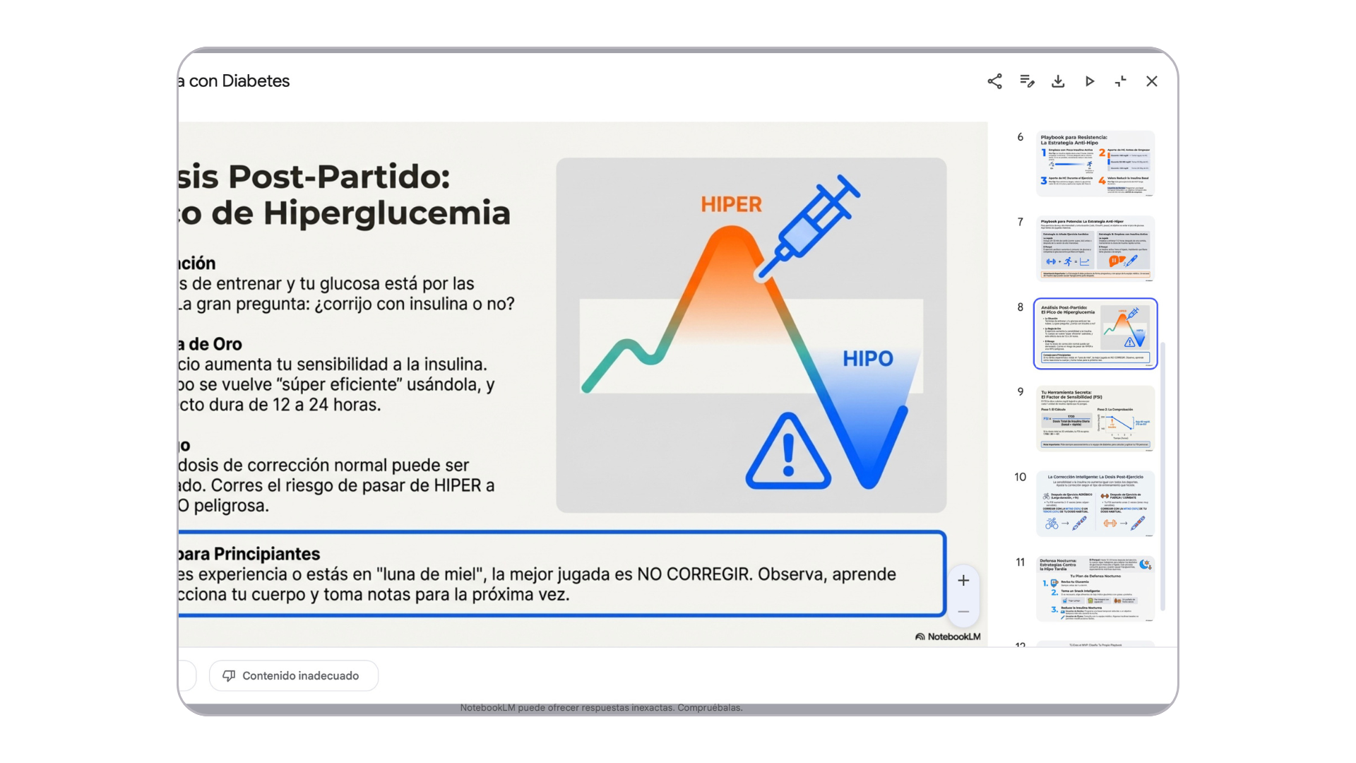 Ejemplo de presentación generada por NotebookLM