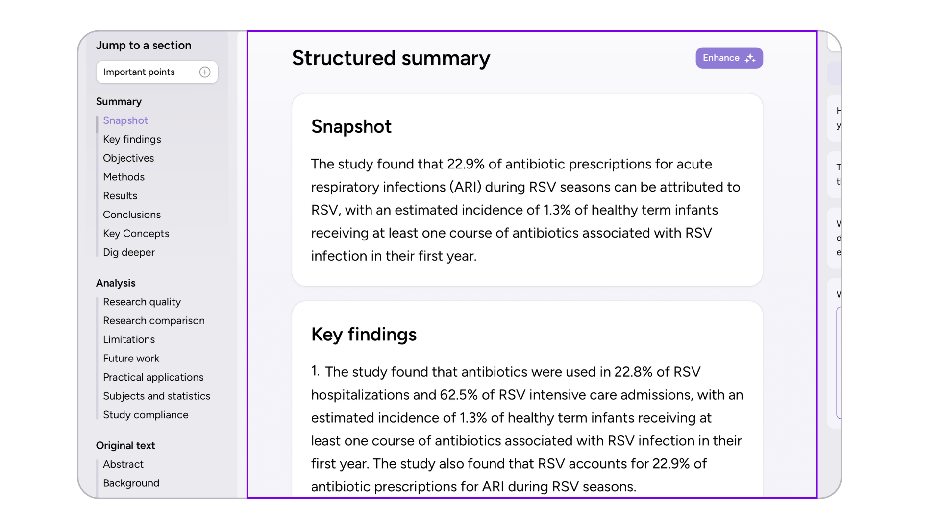 3 structured summary