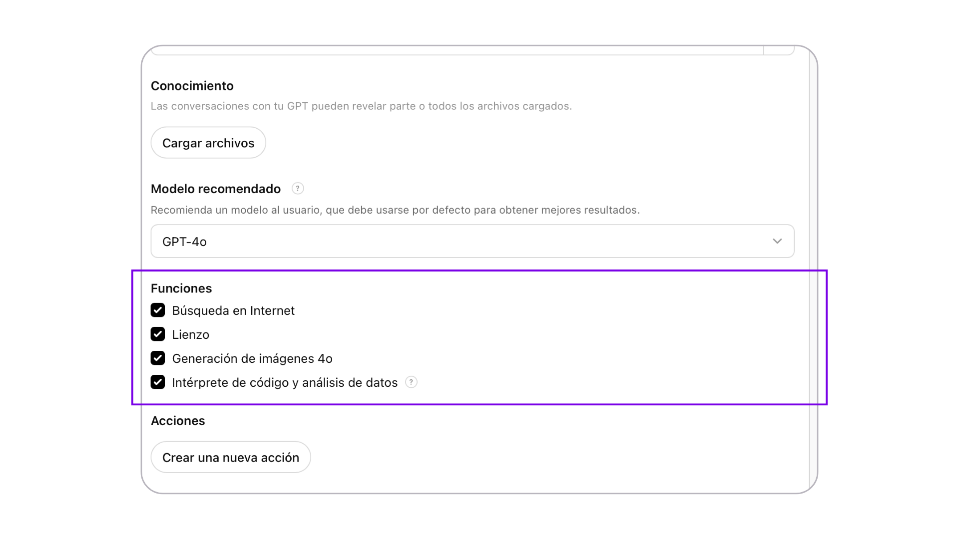 8 funciones gpt