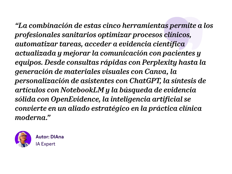 quote top 5 herramientas IA imprescindibles en consulta