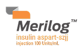Merilog (insulin aspart-szjj) injection 100 Units/mL logo