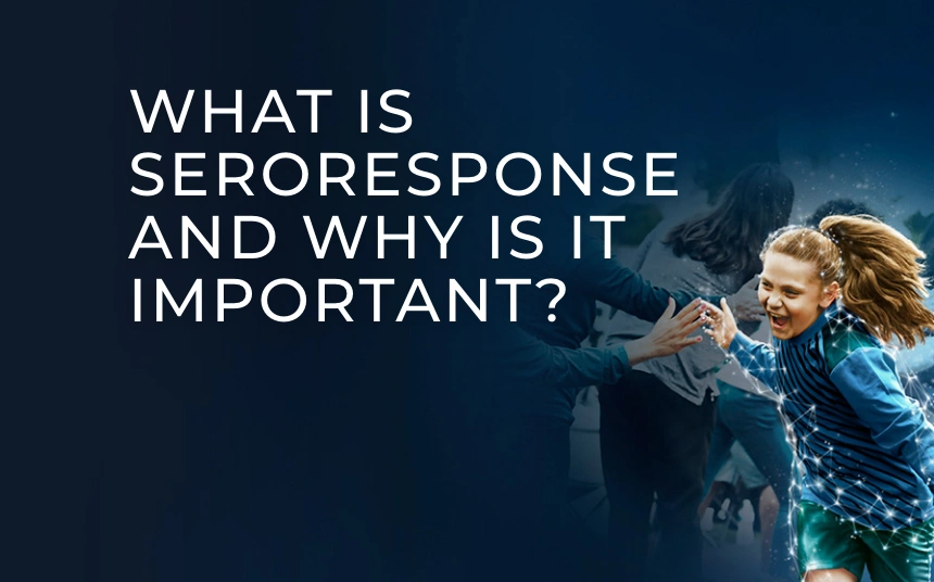 A young girl running forward with her arm outstretched