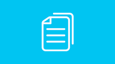 Document icon with sky blue background