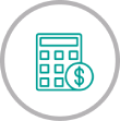 Symbol of calculator and dollar sign