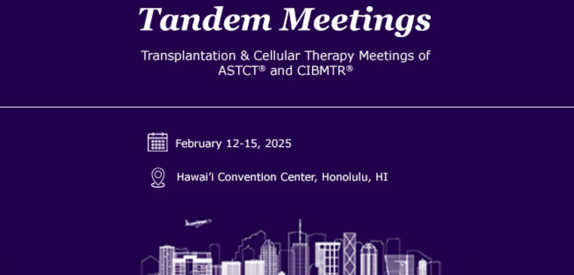 Poster for the Tandem Meetings on Transplantation and Cellular Therapy.
