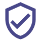 Icon of a shield with a checkmark, indicating verified safety