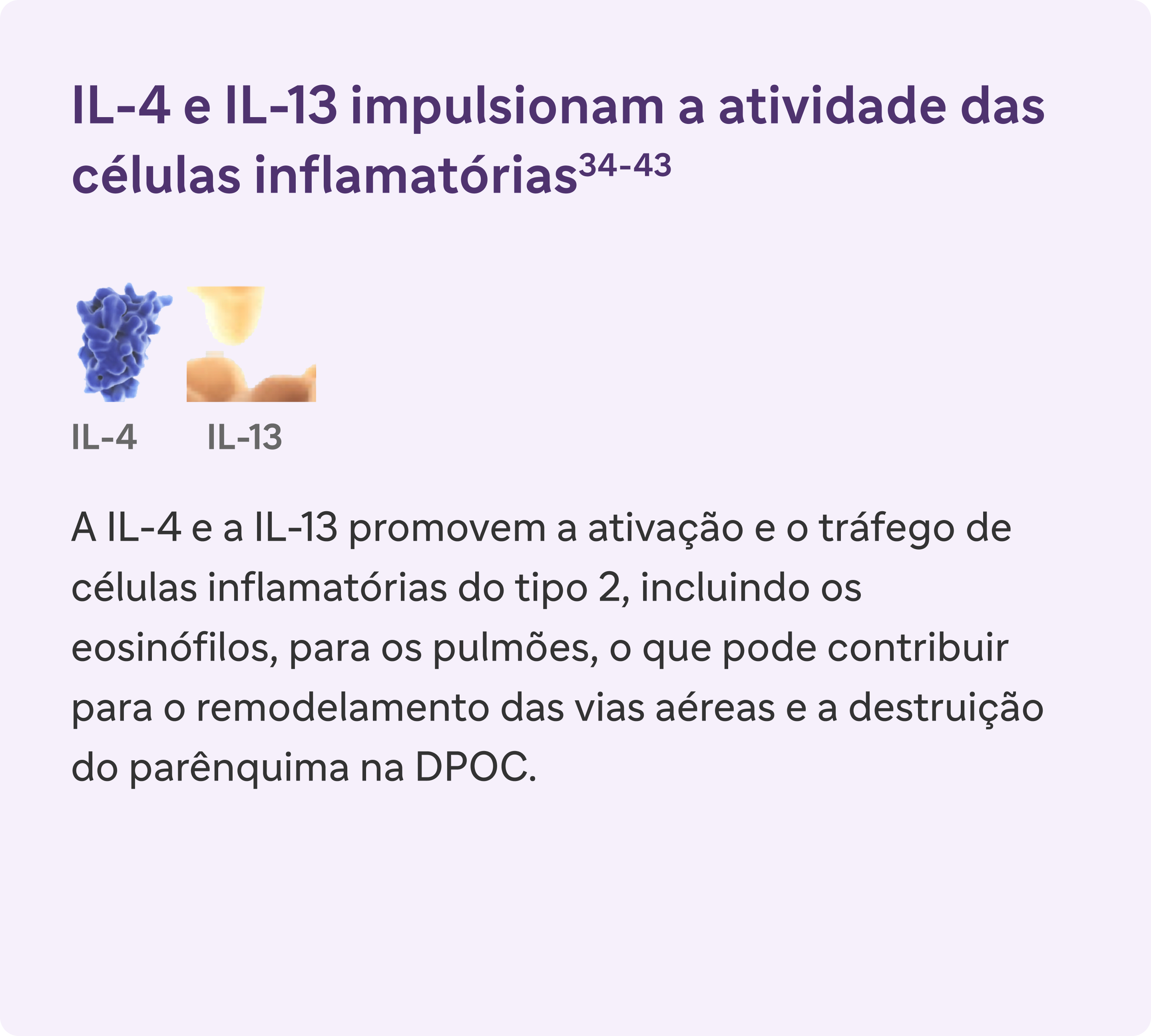 IL-4 e IL-13 impulsionam a atividade das células inflamatórias