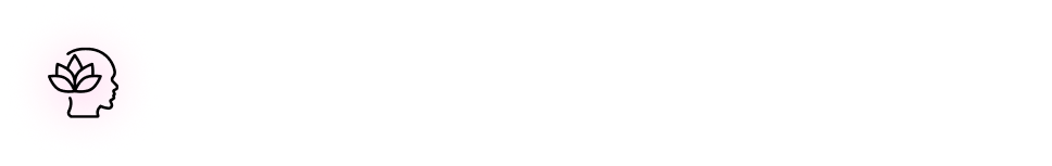 Profile of head with lotus flower icon