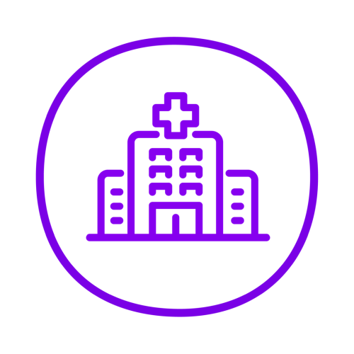 Schematische Darstellung eines Krankenhauses