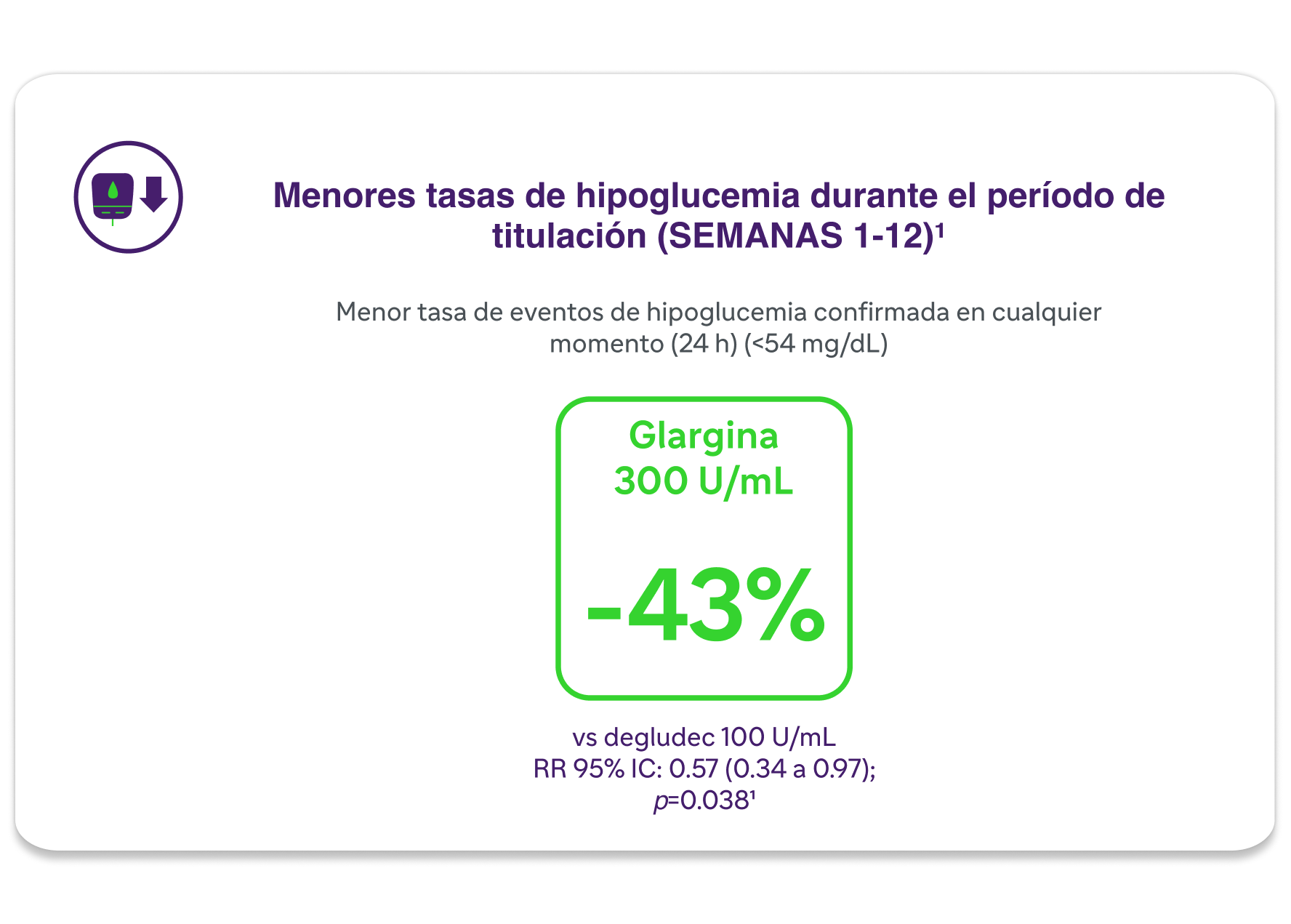 menores tasas de hipoglucemia