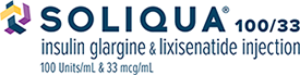 SOLIQUA® 100/33 insulin glargine & lixisenatide injection 100 Units/mL & 33 mcg/mL logo.