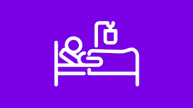 Patient in a hospital bed icon