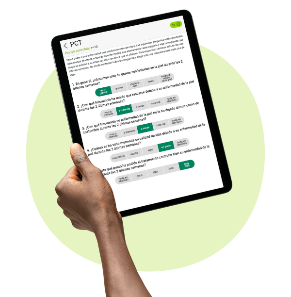 Test PCT formato tablet con resultados